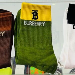 Green and Yellow Casual Socks